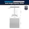 Flash Furniture Square Table Set, 27.5 W, 27.5 L, 27.5 H, Aluminum, Plastic, Stainless Steel, Grey TLH-ALUM-28SQ-017BCHR4-GG - alternate 9